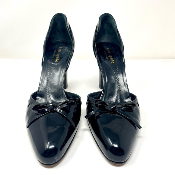 KATE SPADE black patent leather heels, made in Italy, size 8B - Picture 5 of 9